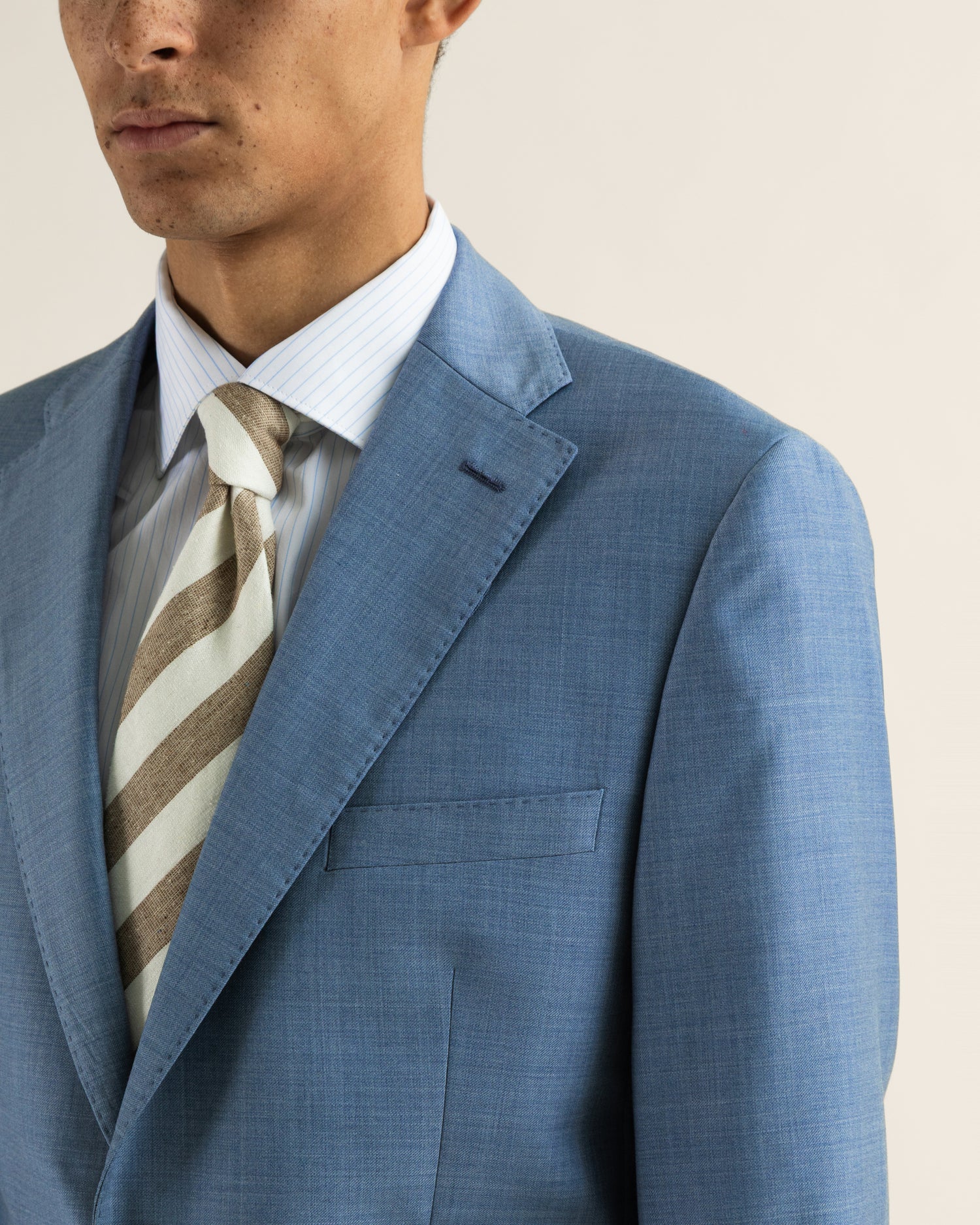 Light Blue Ceremonial Suit in Wool