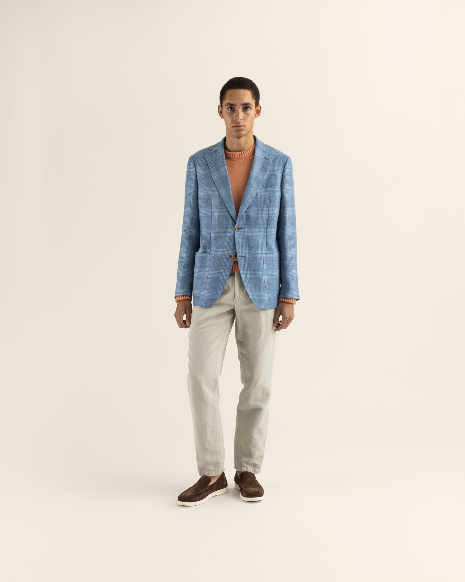 Blue Summer Blazer in Check