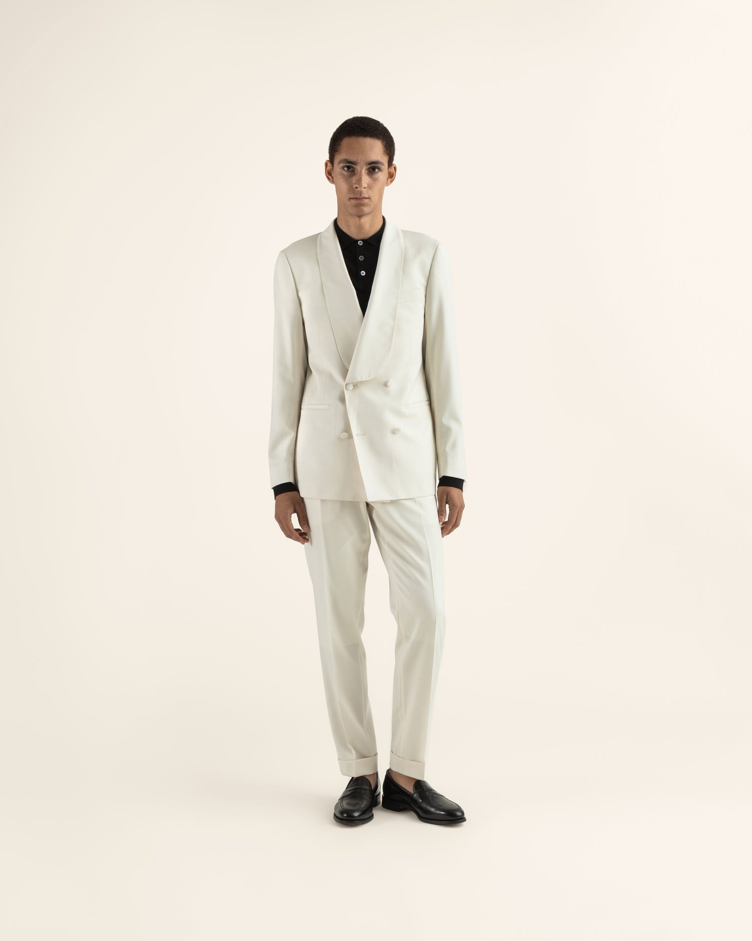 Ivory Tuxedo in Silk-Wool