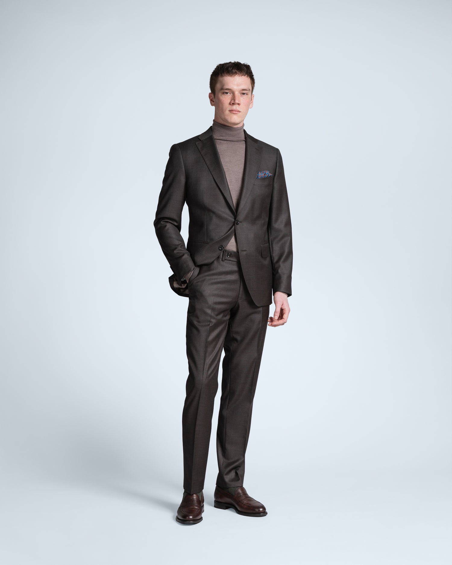 Premium Wool Suit in Dark Brown (10263958749514) (10265418924362)
