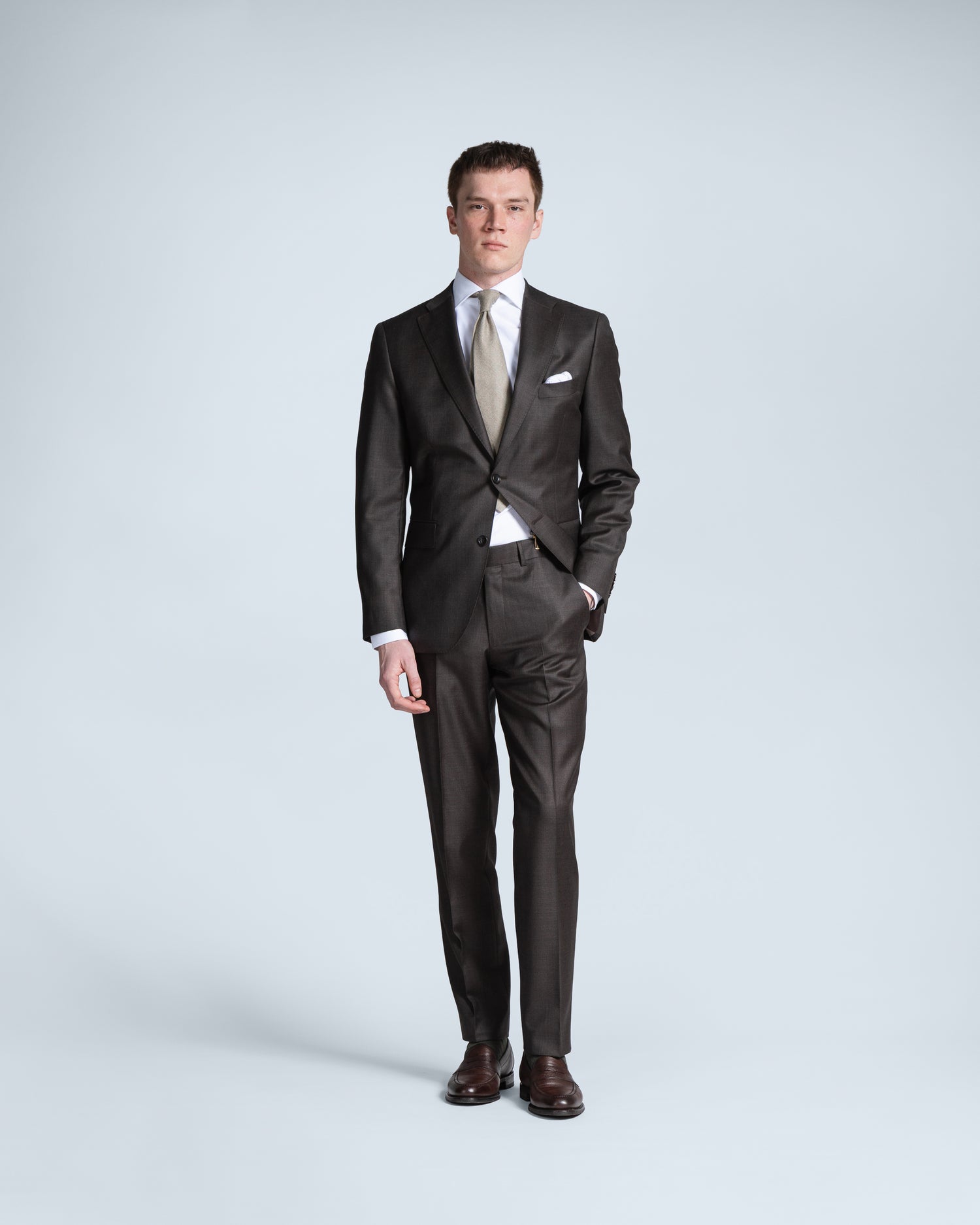 Premium Wool Suit in Dark Brown (10263958749514) (10265418924362)