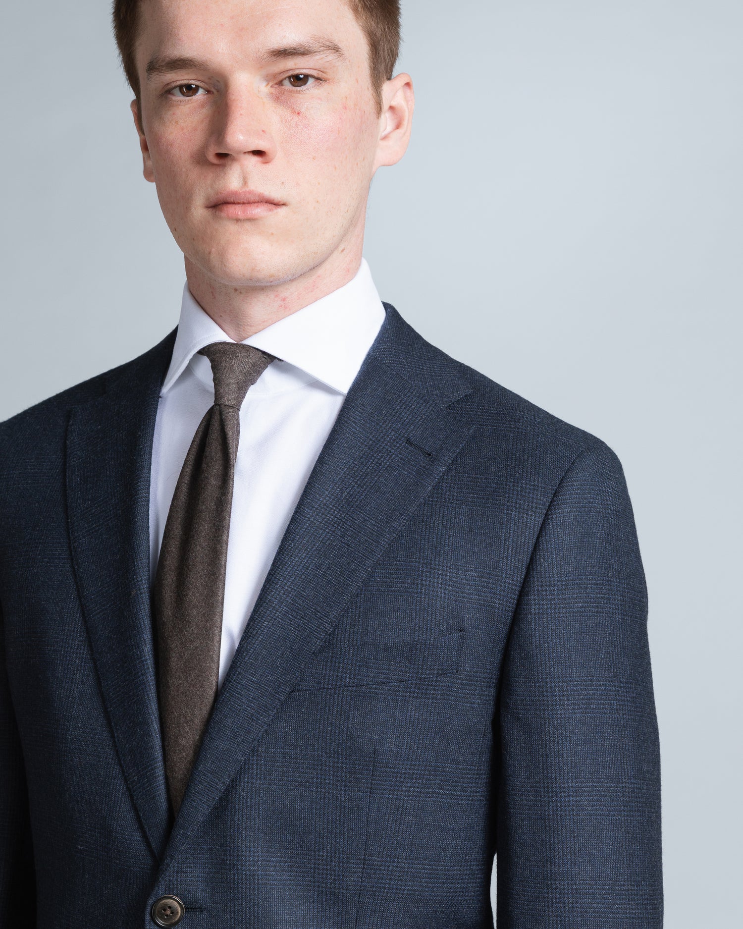 Navy Flannel Jacket with Check (10256854614346)