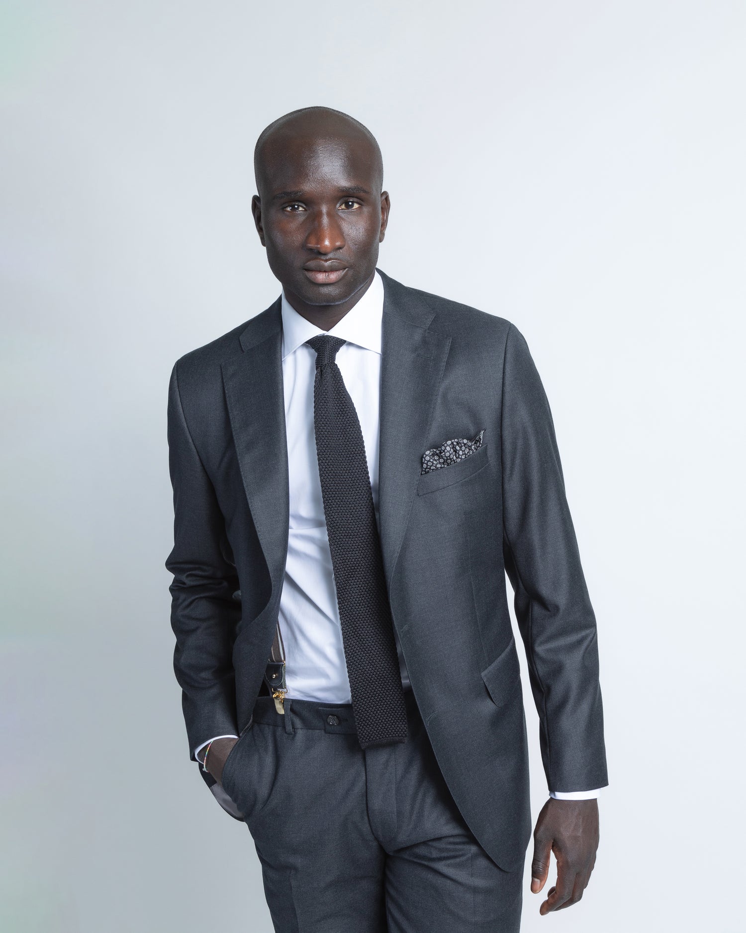 Charcoal Vitale Barberis Wool Suit (9374408278346)