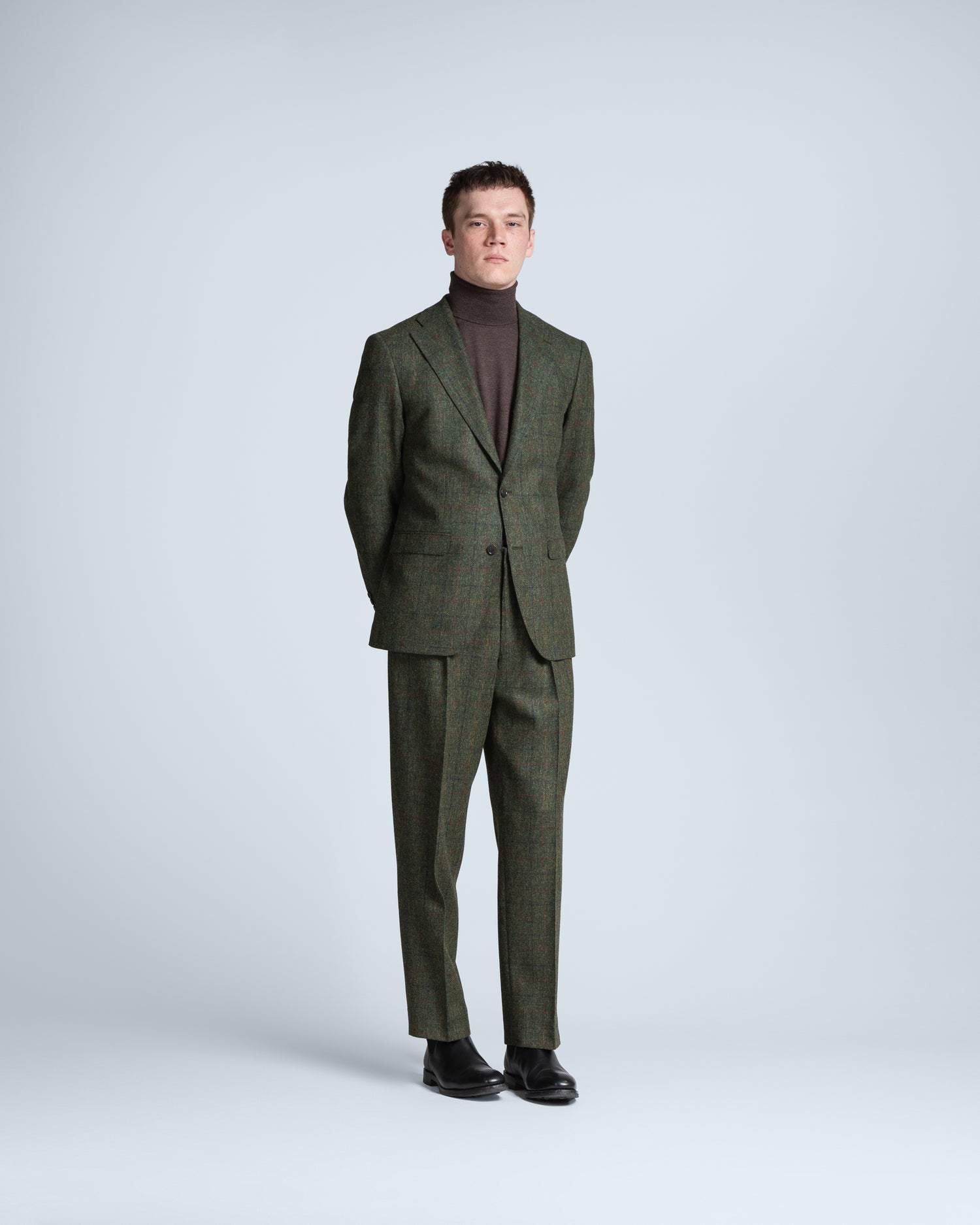 Green Tweed Suit in Wool (10277334778186)