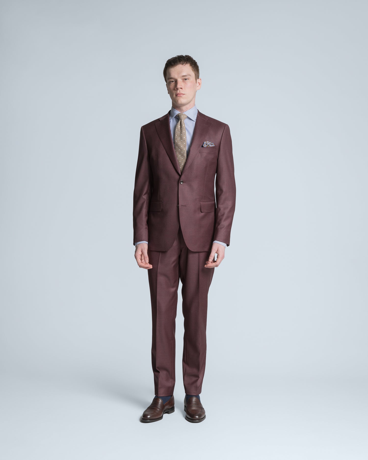 Premium Wool Suit in Bordeaux Red | Slim fit (10265468830026)