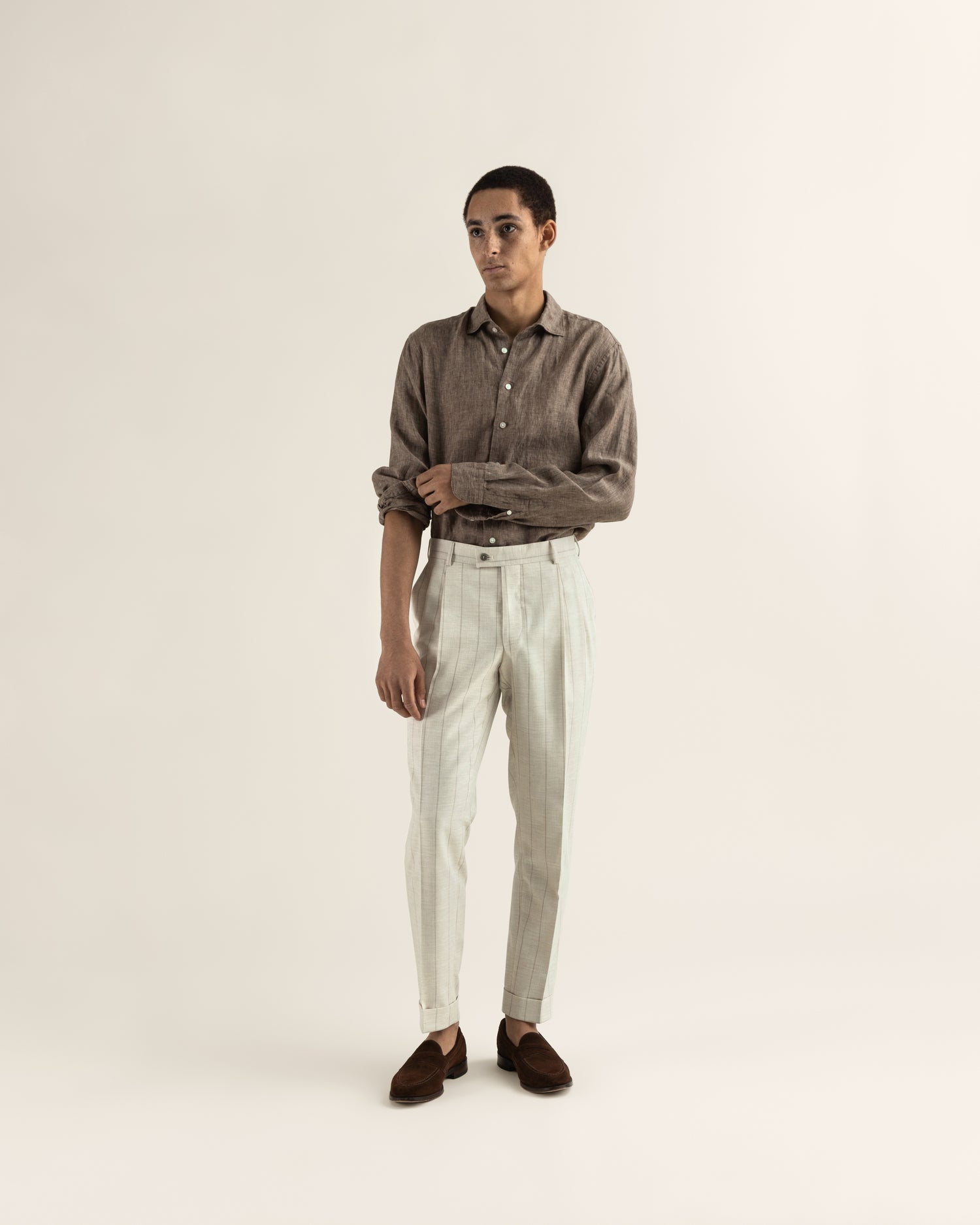 Off-White Suit With Stripe