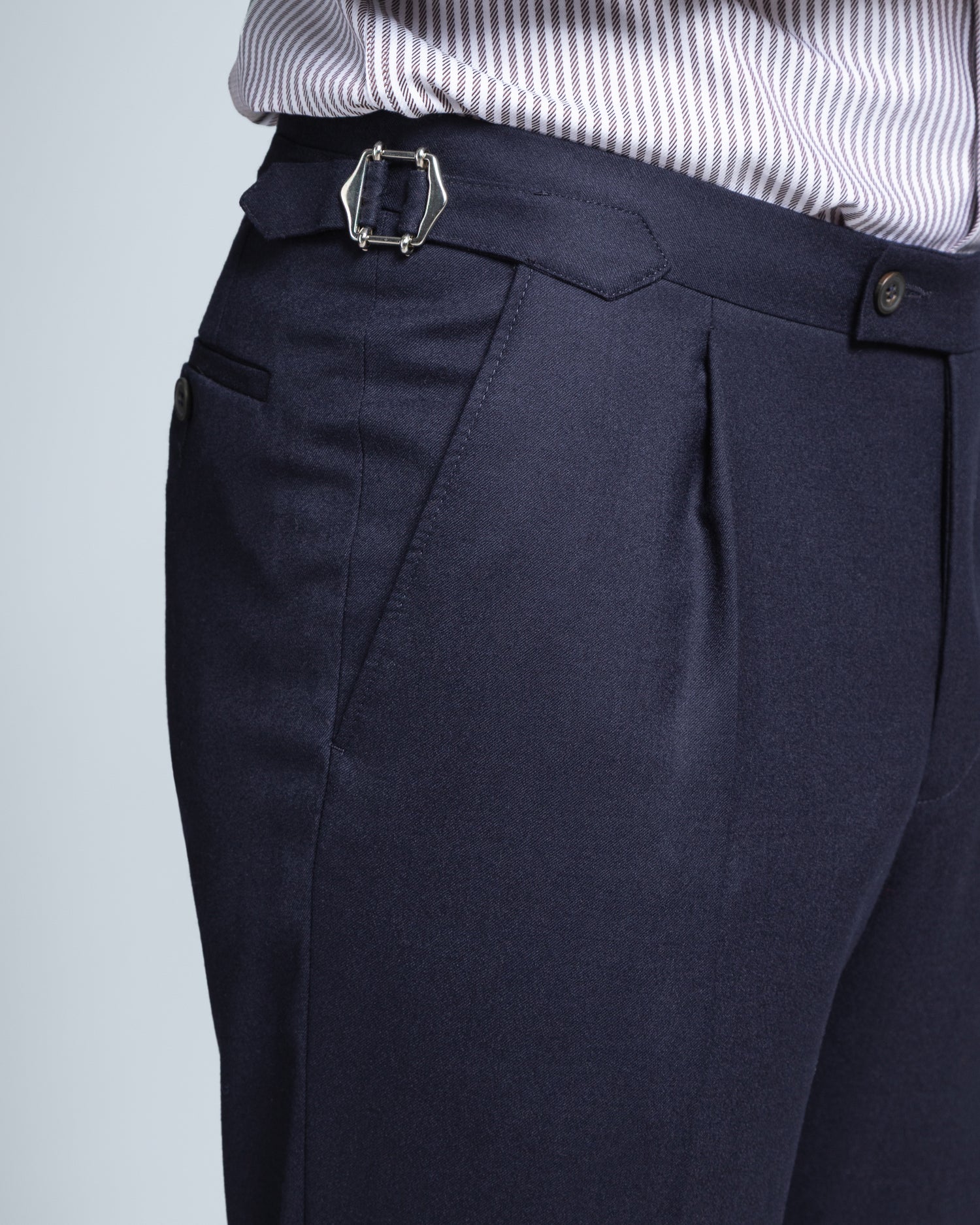 Flannel Trousers in Navy Blue (10291648397642)