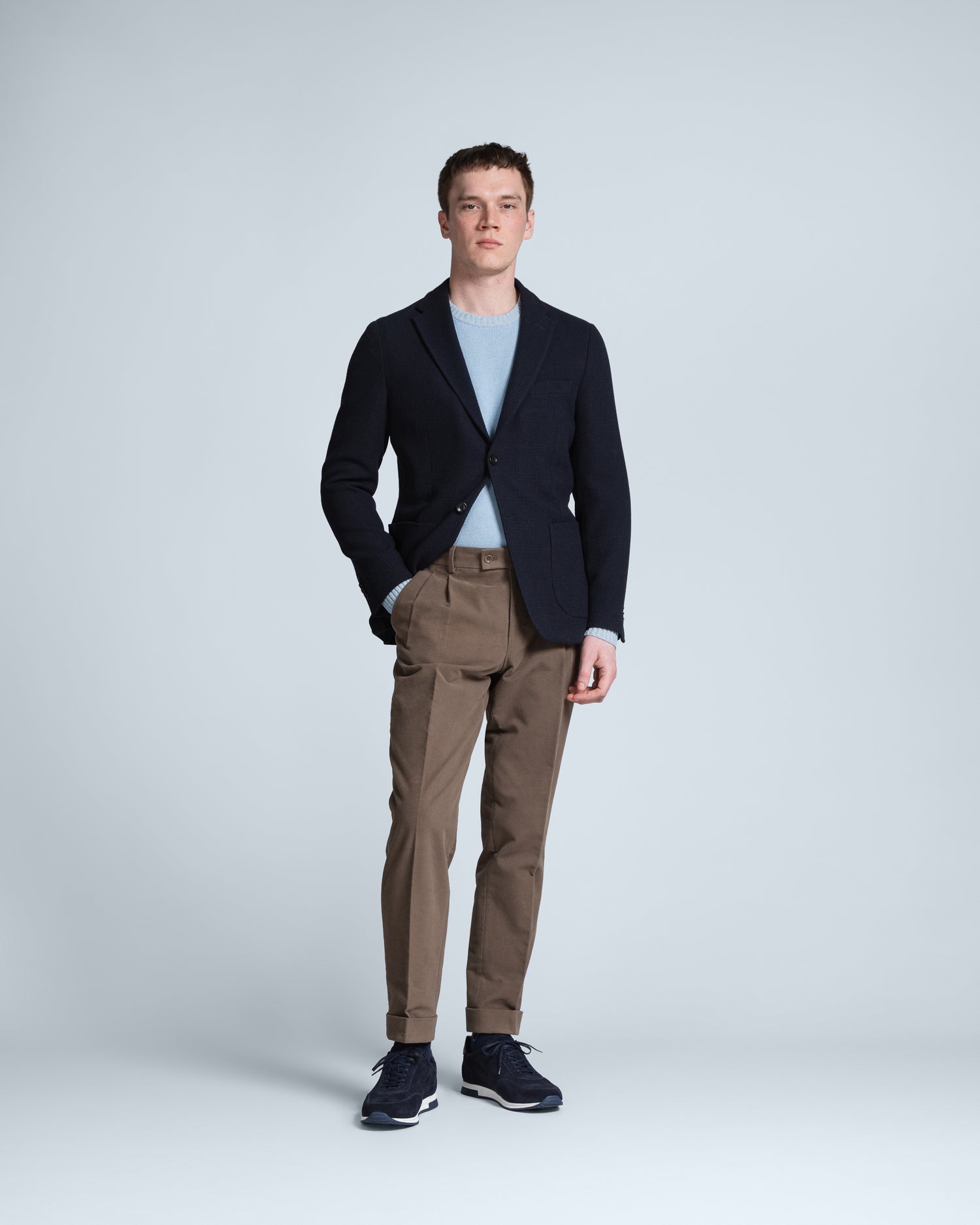 Navy Blue Jersey Blazer (10300361539914)