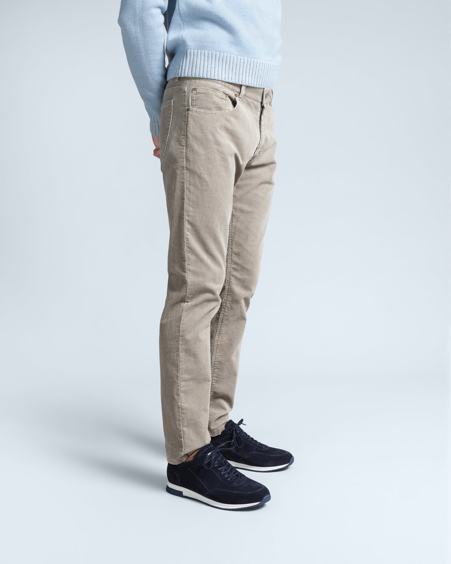 Five-pockets Corduroy Trousers in Beige (10270539710794)