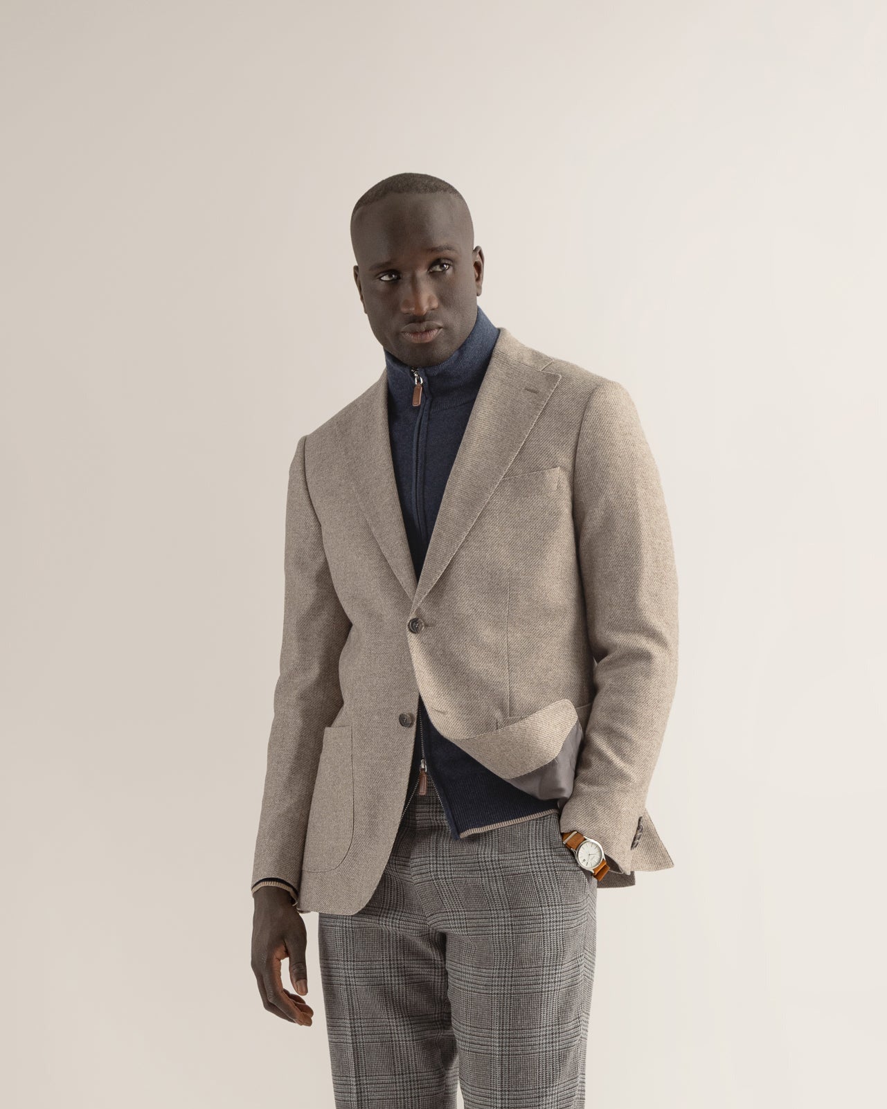 Half-lined Blazer in Beige