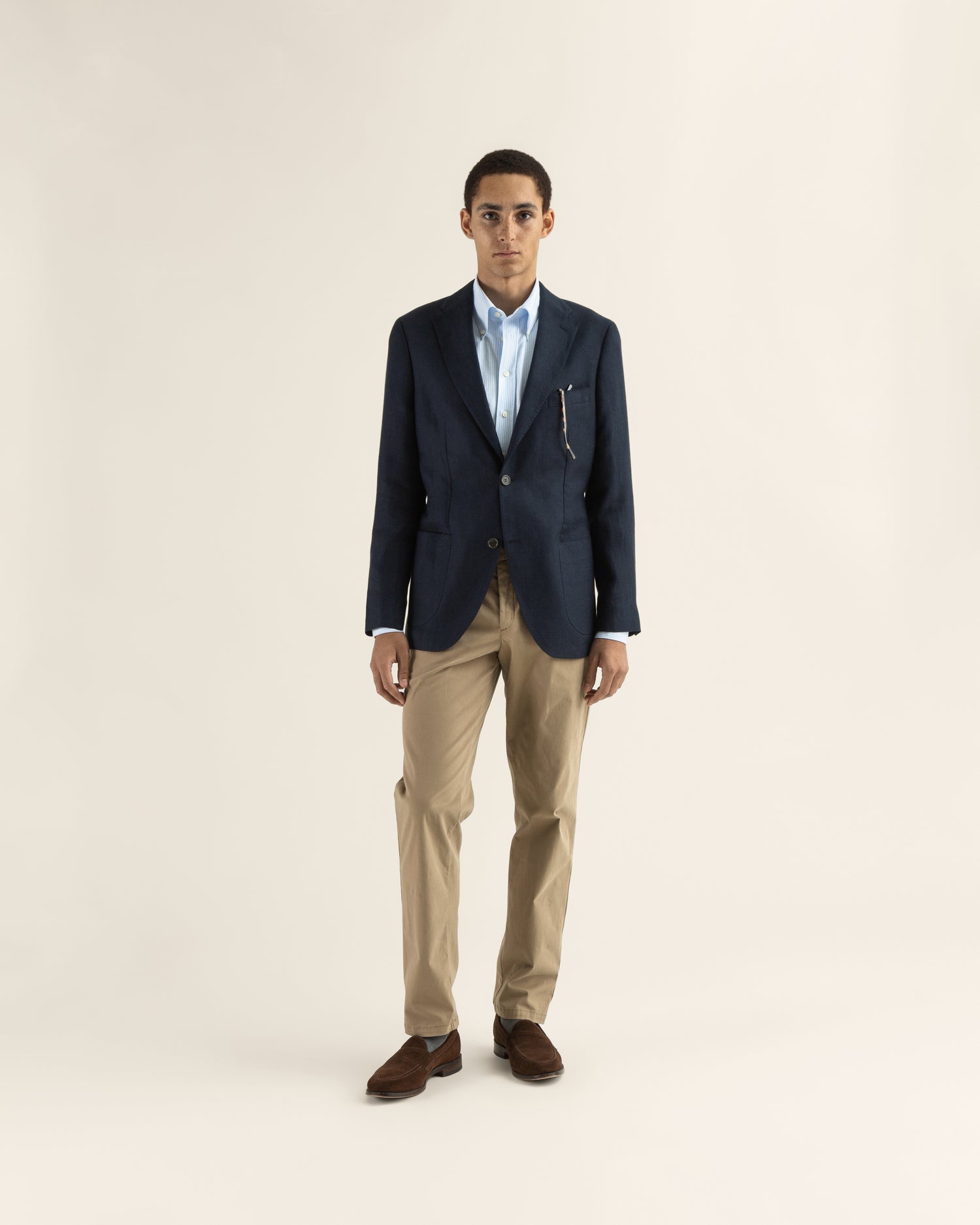 Linen Blazer in Navy