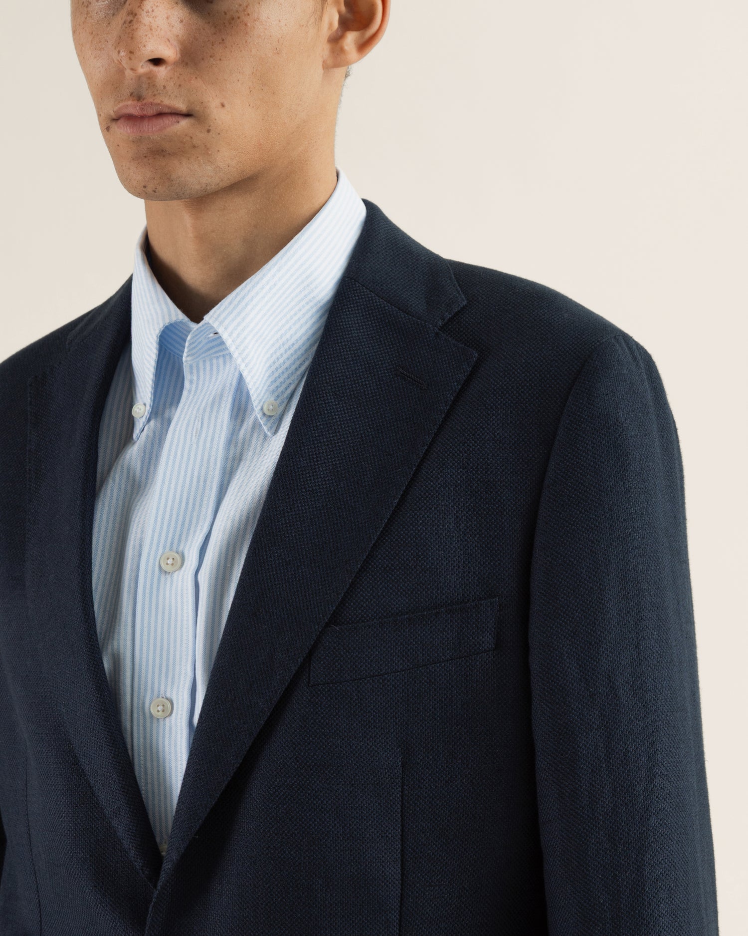 Linen Blazer in Navy
