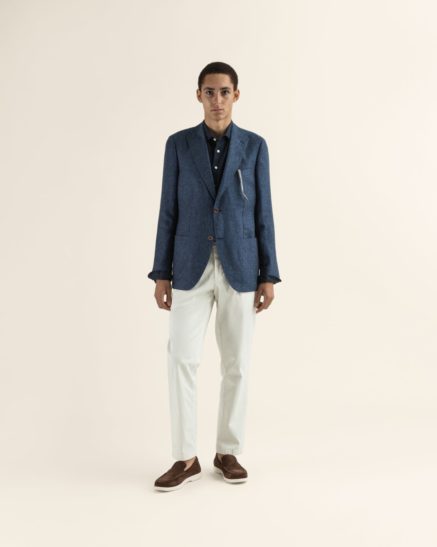 Linen Blazer in Blue