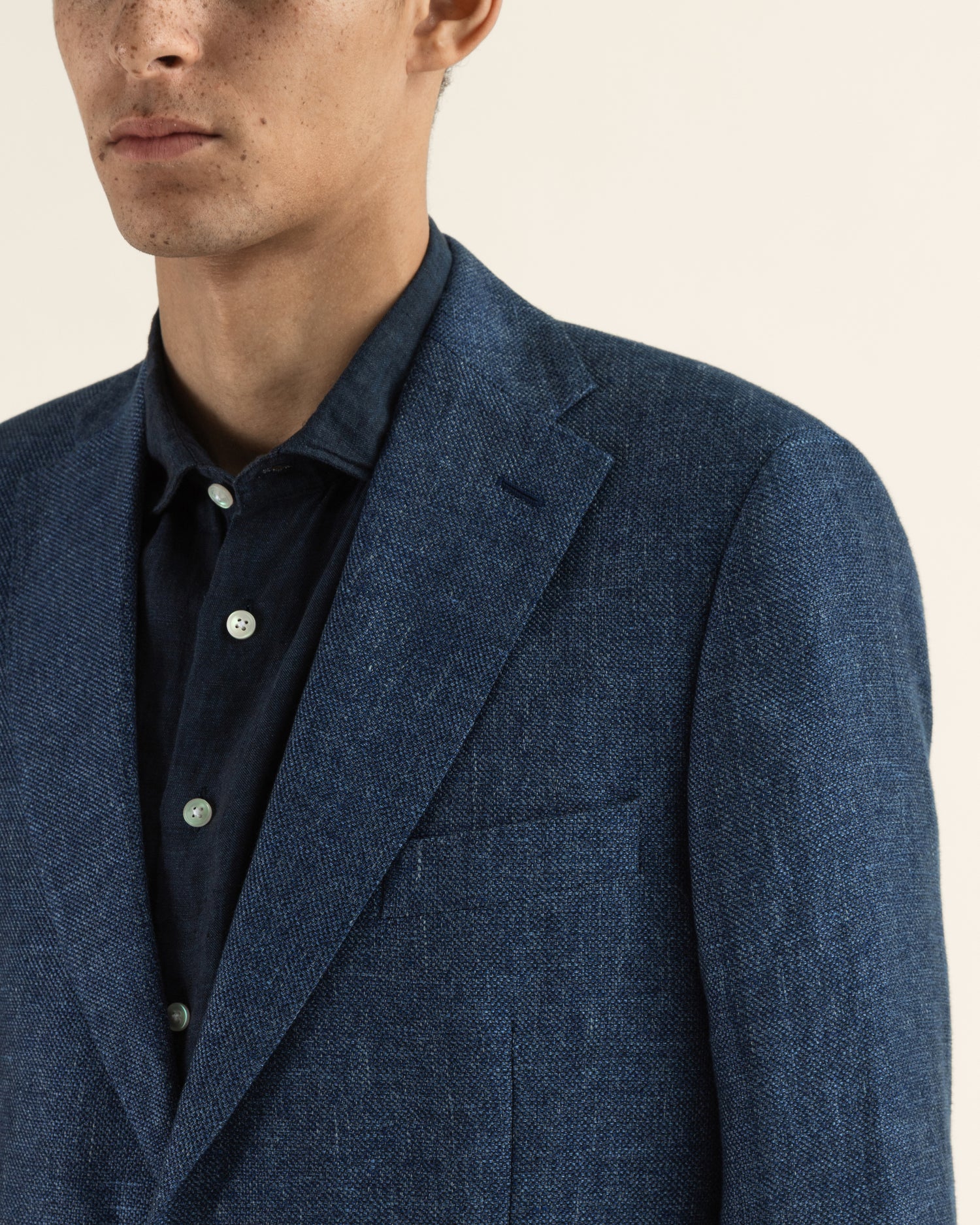 Linen Blazer in Blue