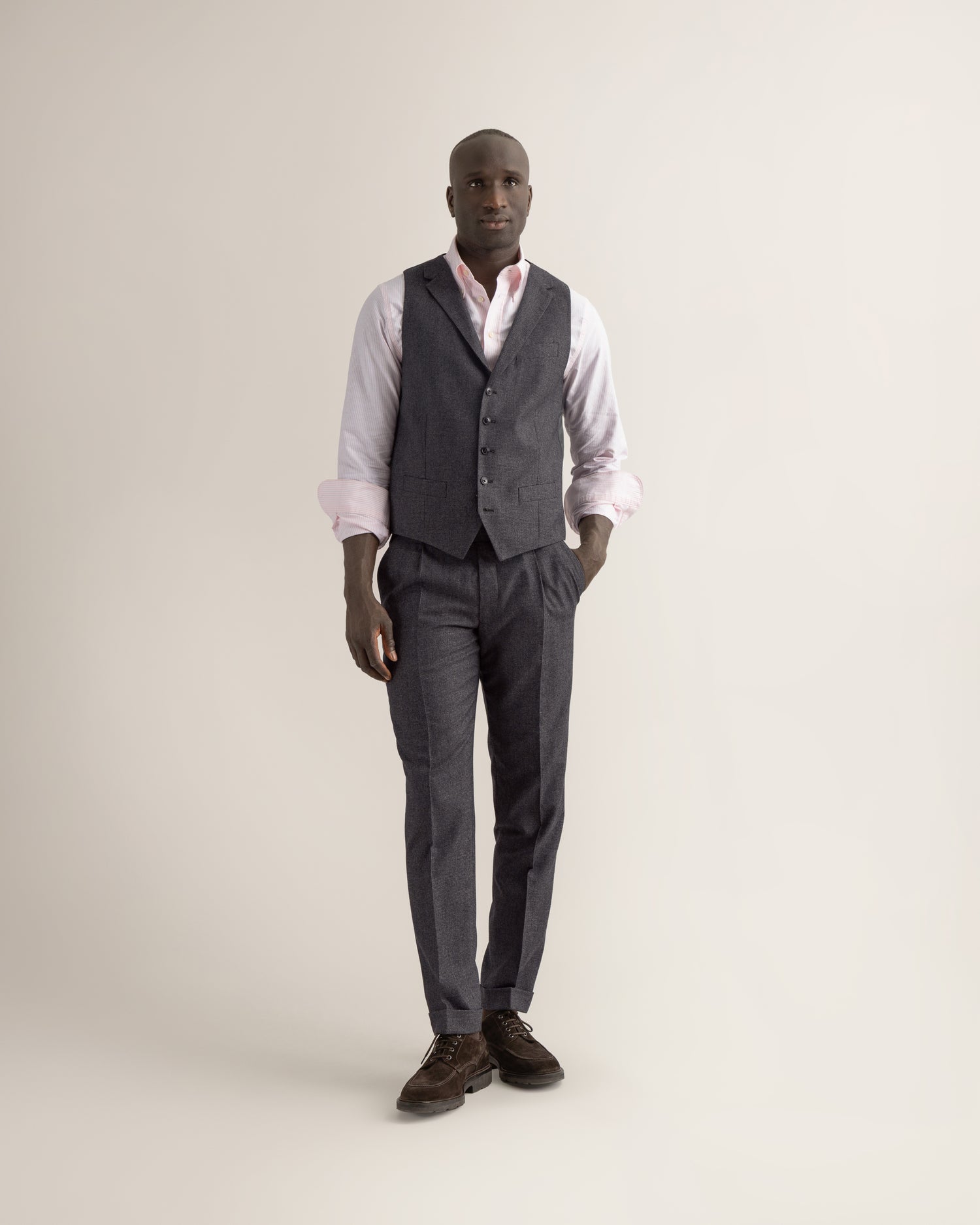 Grey Micro Check Suit