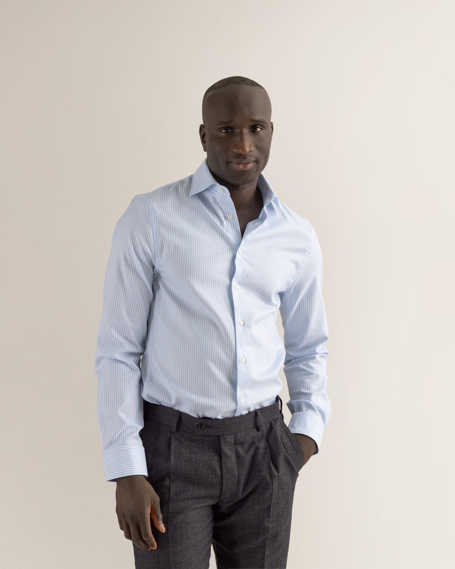 Classic Blue And White Stripe Shirt