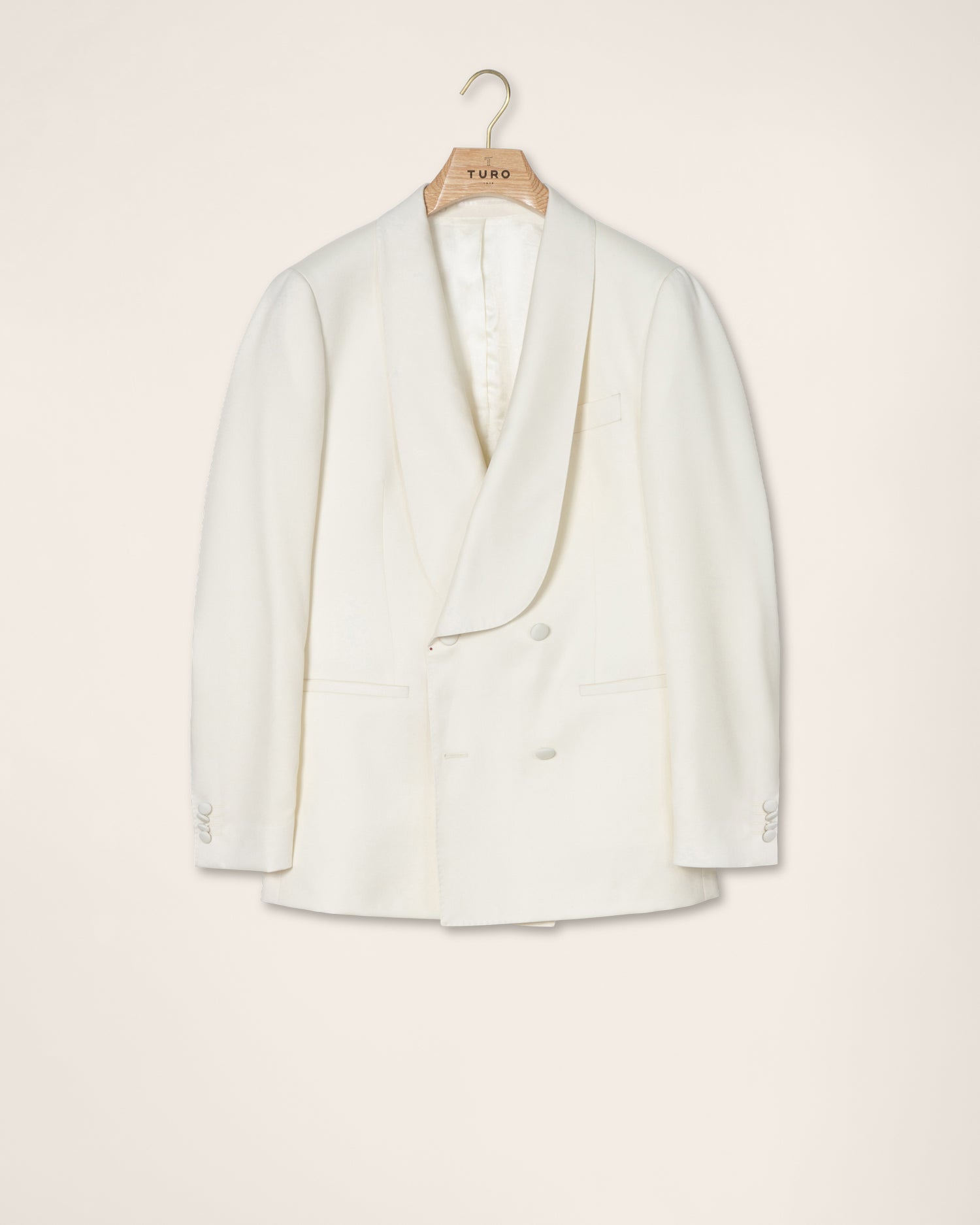 Ivory Tuxedo in Silk-Wool