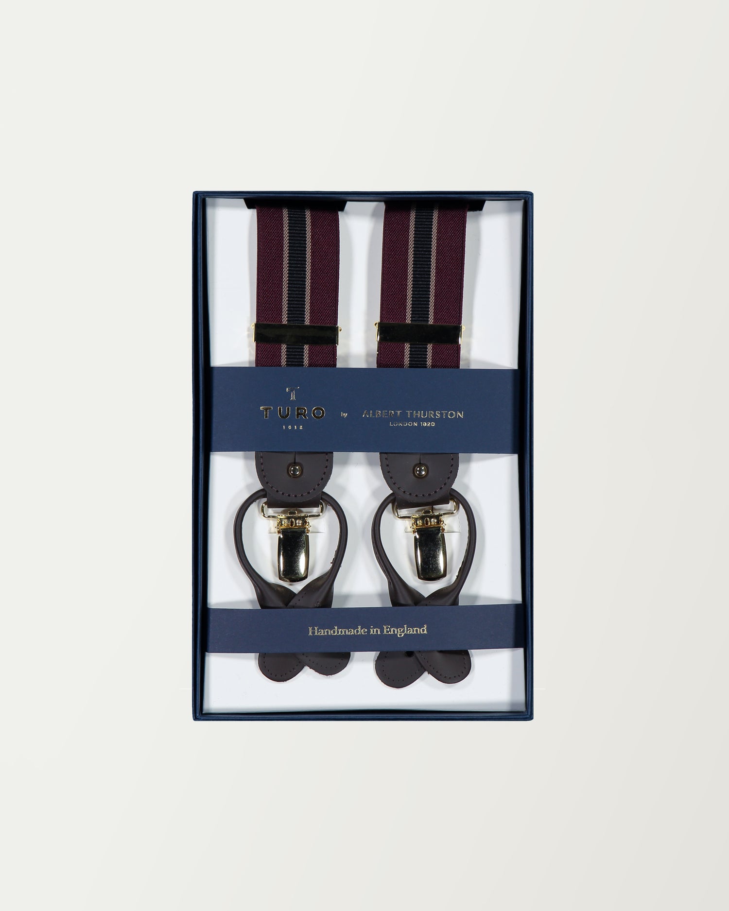 Navy-Burgundy Striped Suspenders (6660308697150)