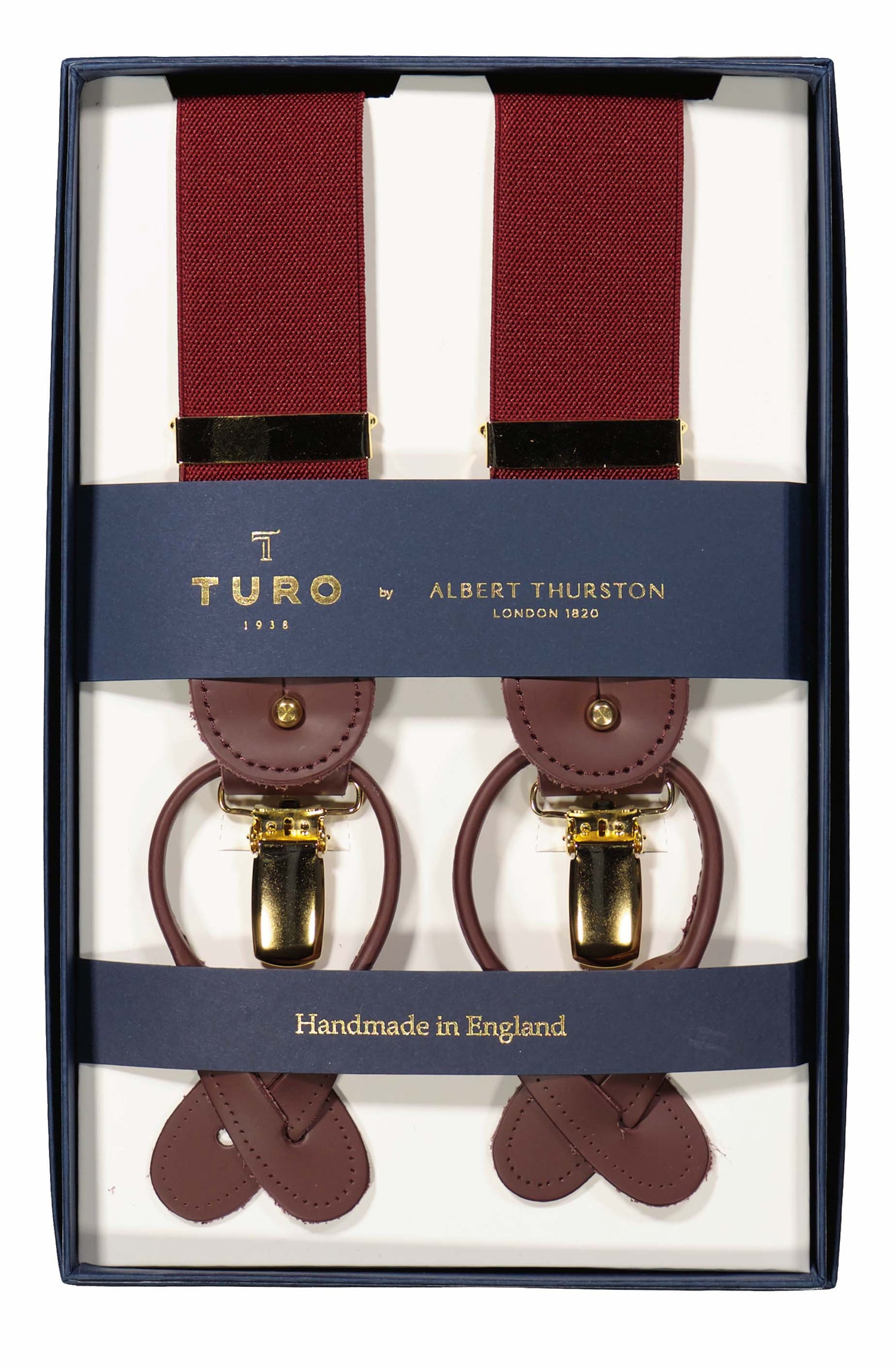 Copy of Turo X Albert Thurston Burgundy Suspenders (7340720259294)