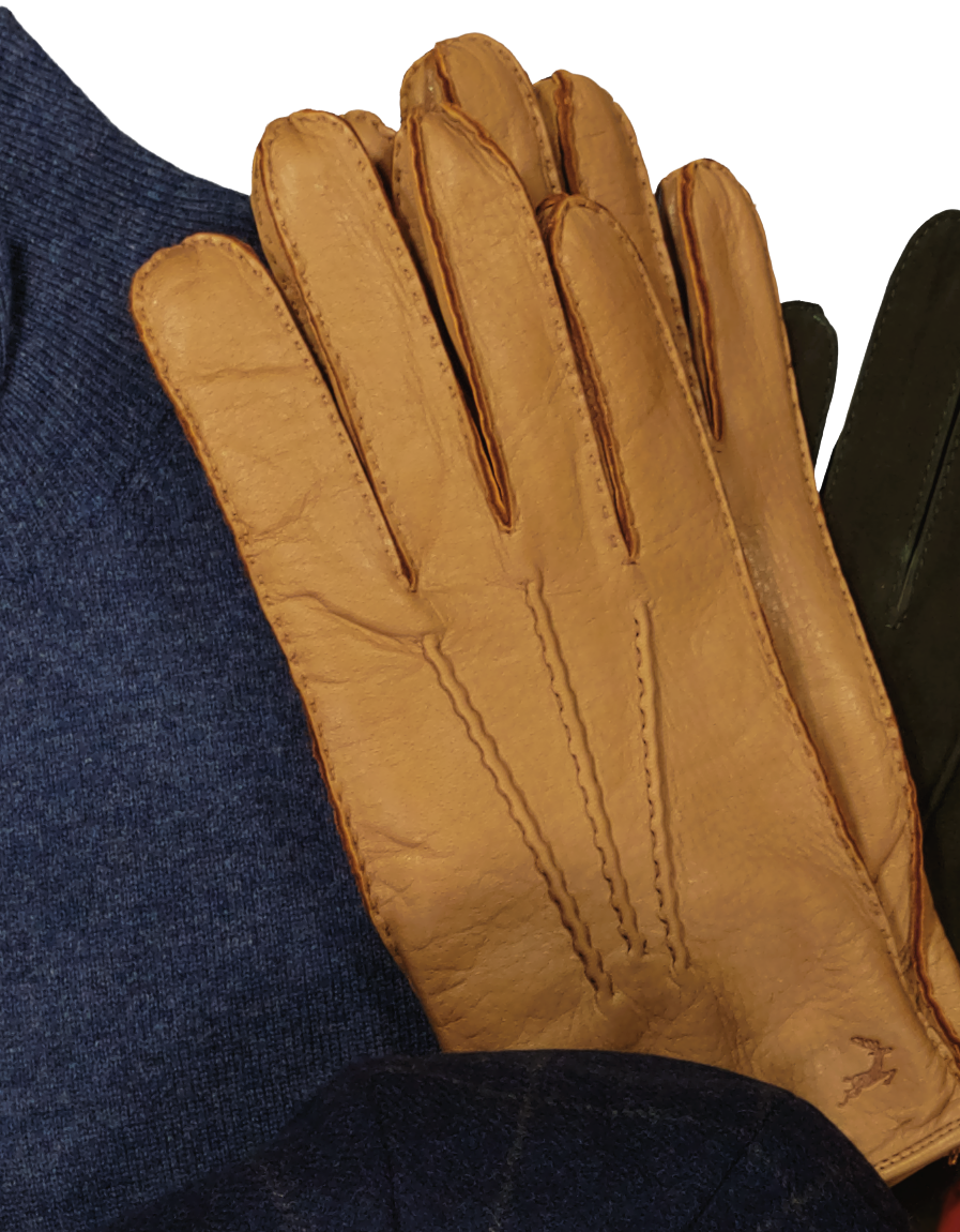 Sauso for Turo Deer Nappa Gloves in Caramel Brown (7856812064990)