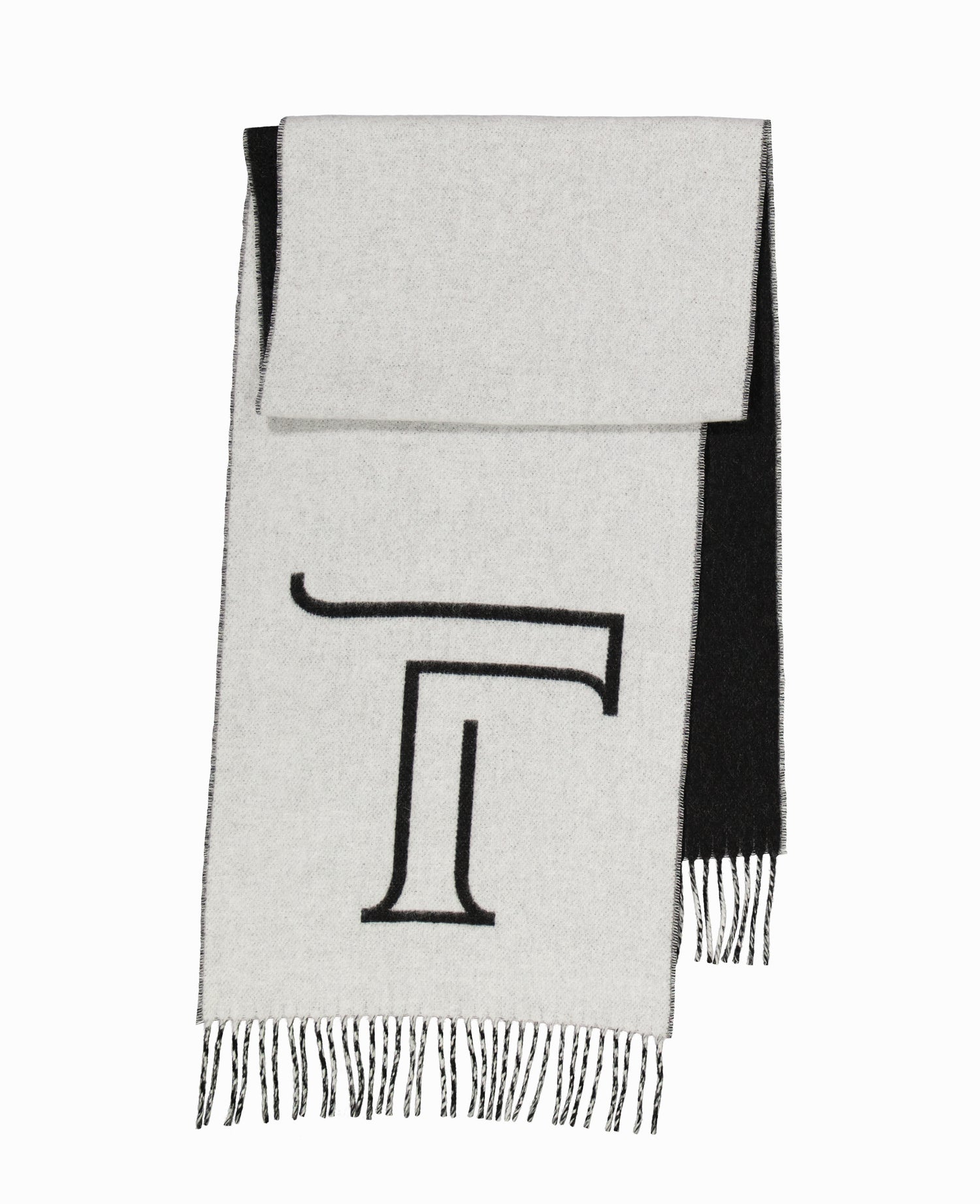 Black Wool Scarf with Turo Logo (7856579674334)